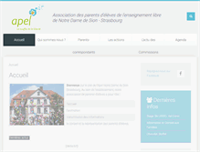 Tablet Screenshot of apel-nds-strasbourg.fr